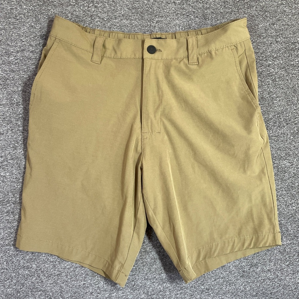 Banana Republic Shorts Size 34 Tan Mens Khaki Core Temp Ripstop Stretch
